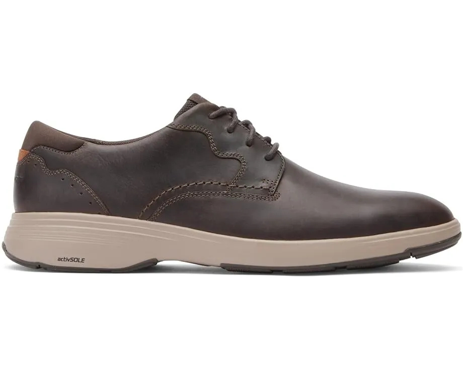 Кроссовки Rockport Noah Plain Toe с кожаным верхом и технологией truTECH
