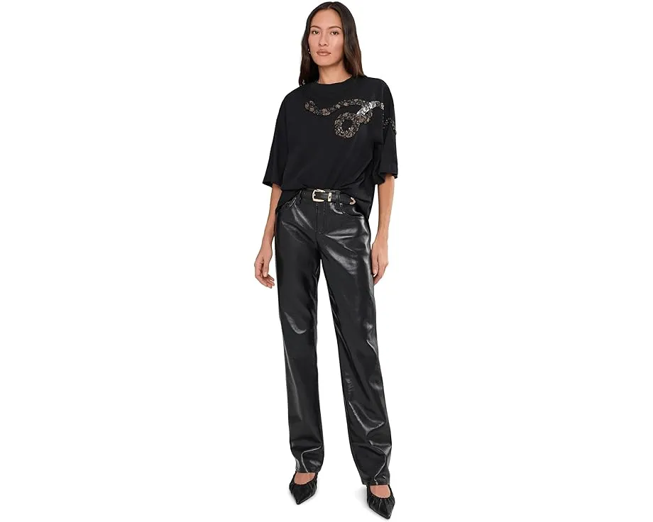 Футболка AllSaints Ouros Amelie с вышивкой бисером и пайетками