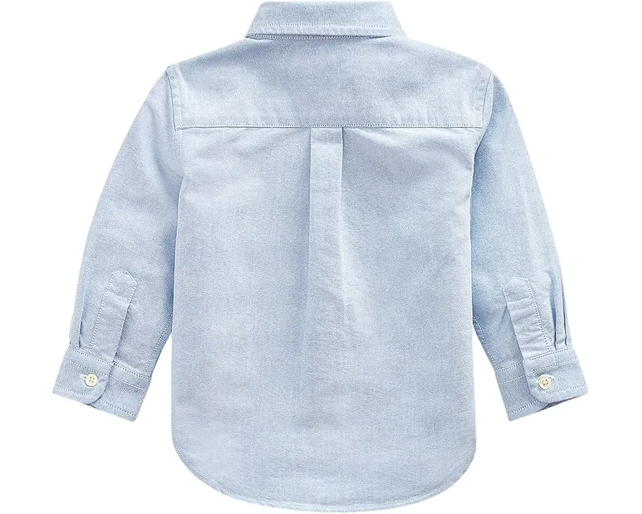Polo Ralph Lauren Kids Рубашка из хлопкового оксфорда для младенцев