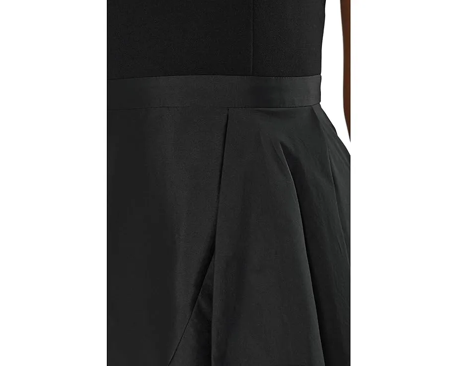 Платье миди Crepe Combo Taffeta с асимметричным подолом от Adrianna Papell