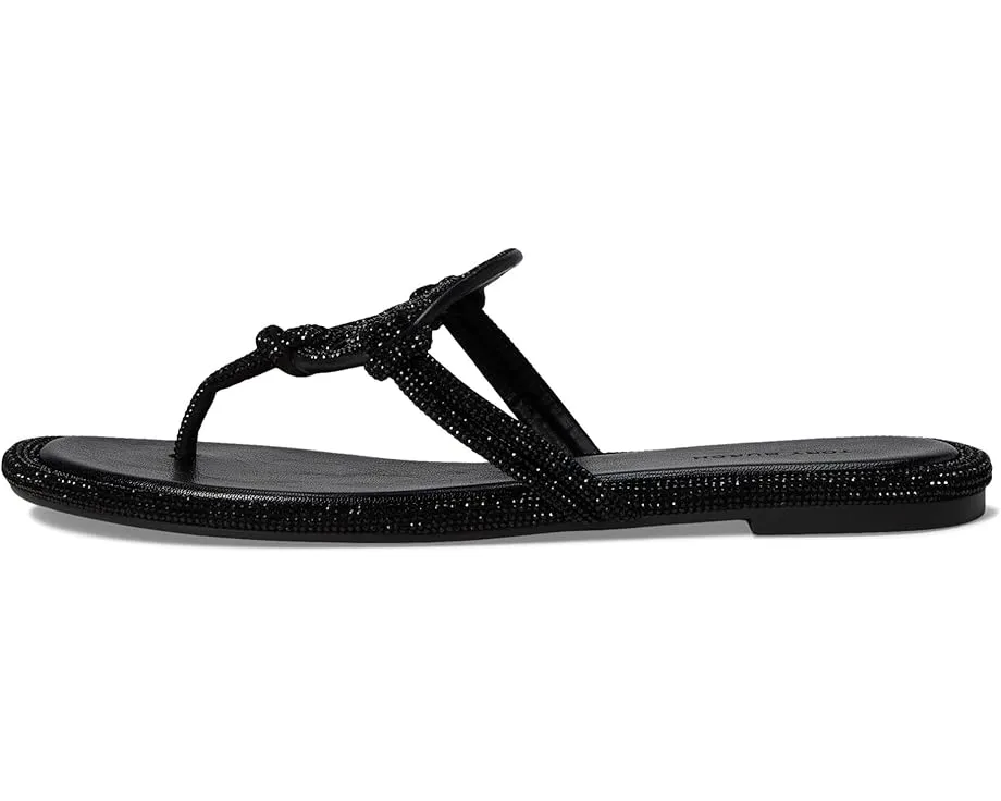 Сандалии Tory Burch Miller Knotted Pave с заклепками и стелькой из овечьей кожи