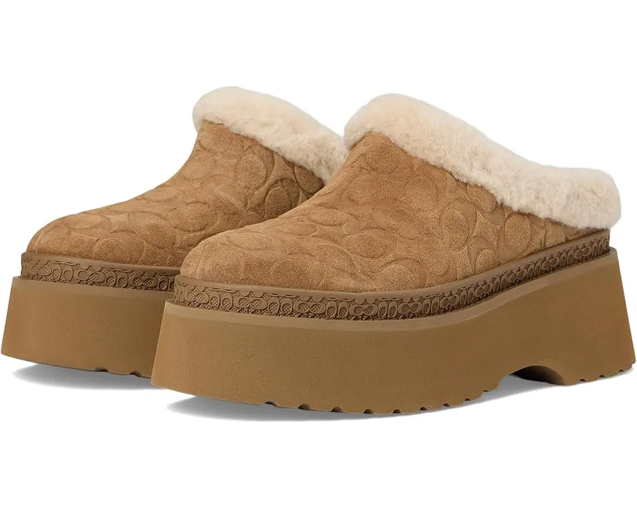 Сабо COACH Cecelia из замши с подкладкой из овчины