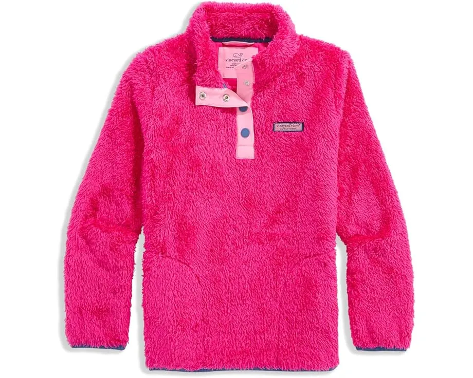 Толстовка Teddy с планкой на кнопках для детей из мягкого флиса Vineyard Vines Kids