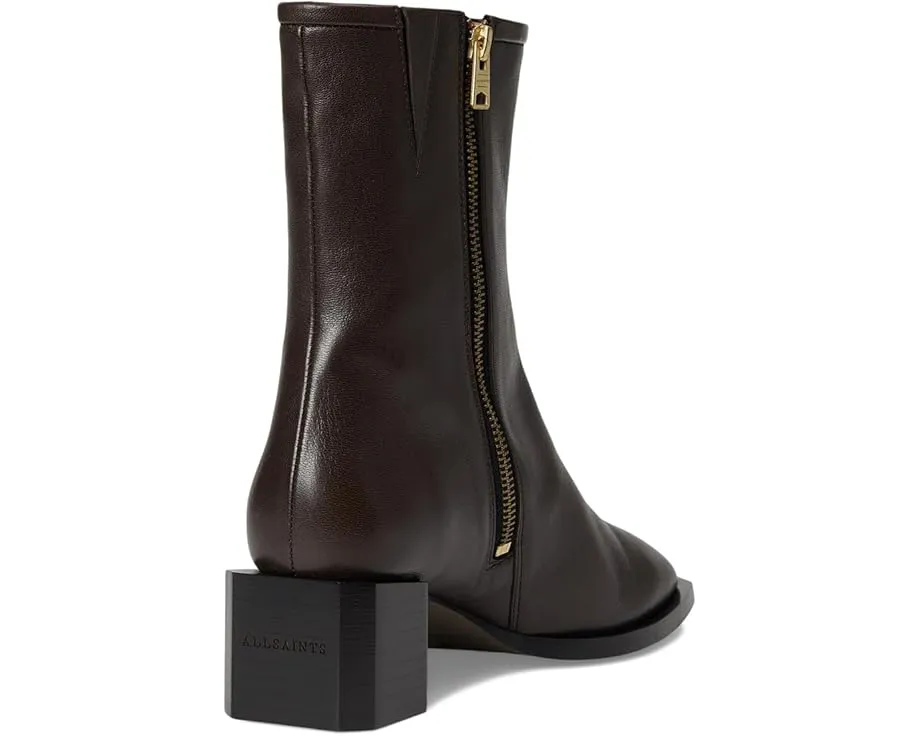 Ботильоны AllSaints Avril с квадратным носком и молнией сбоку