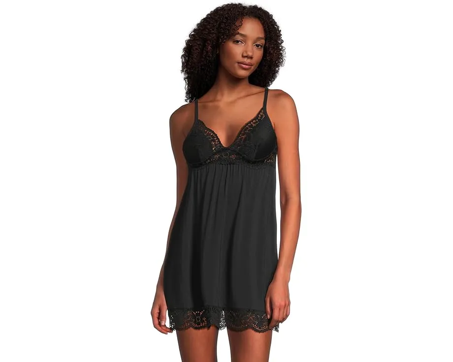 Сорочка Eberjey Beatrix с глубоким вырезом и кружевом