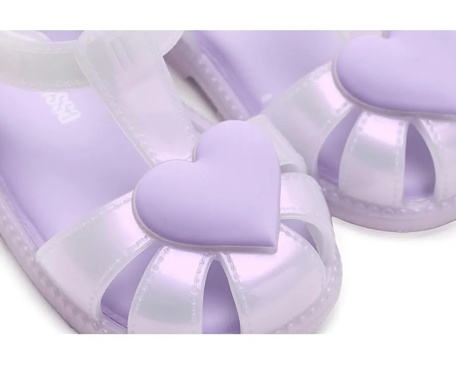 Mini Melissa Сандалии Hip Heart Ballerina для малышей с липучкой и водонепроницаемым ПВХ