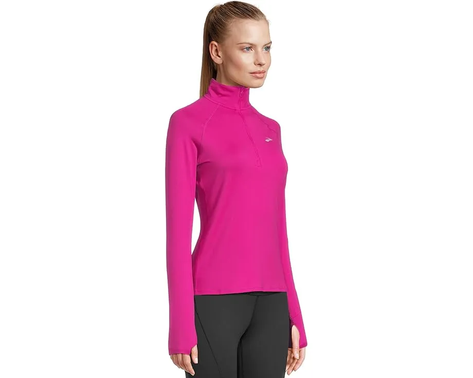 Куртка Brooks Dash 1/2 Zip 3.0 с воротником и светоотражающим брендингом