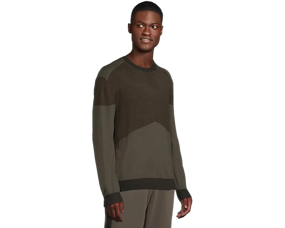 Свитер Armani Exchange из шерстяной смеси с цветными блоками