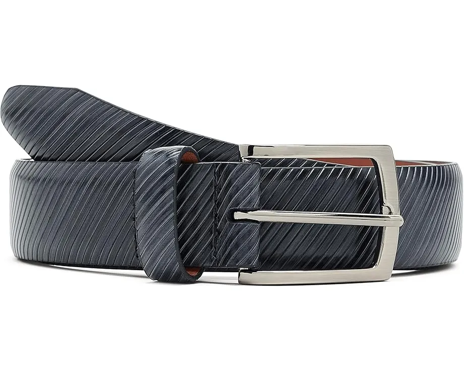 Кожаный ремень Johnston & Murphy Shadow-edged с темным кантом