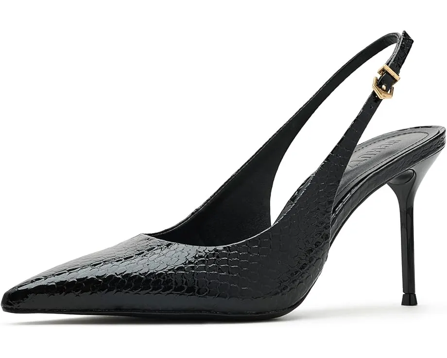 Туфли Schutz Paola на шпильке с крокодиловым принтом и острым носком