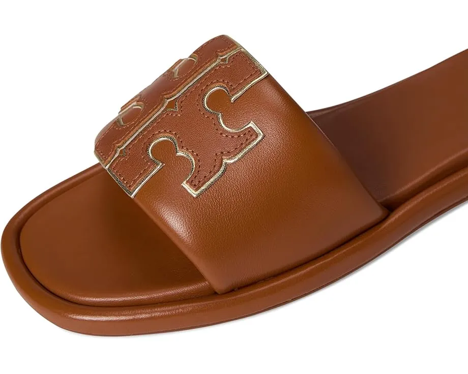 Сланцы Tory Burch Slide с логотипом Double T и открытым мысом