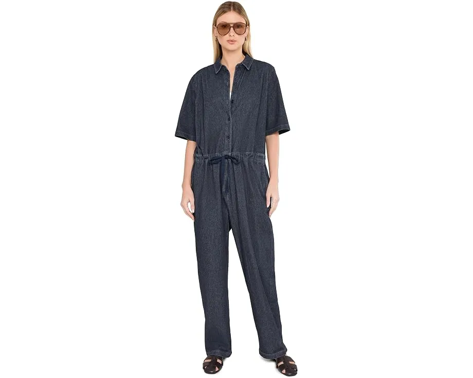 Комбинезон Organic Cotton Indigo Knit из хлопка с классическим воротником Eileen Fisher