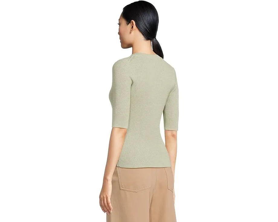 Свитер Lilla P с разрезным воротником и рукавом три четверти