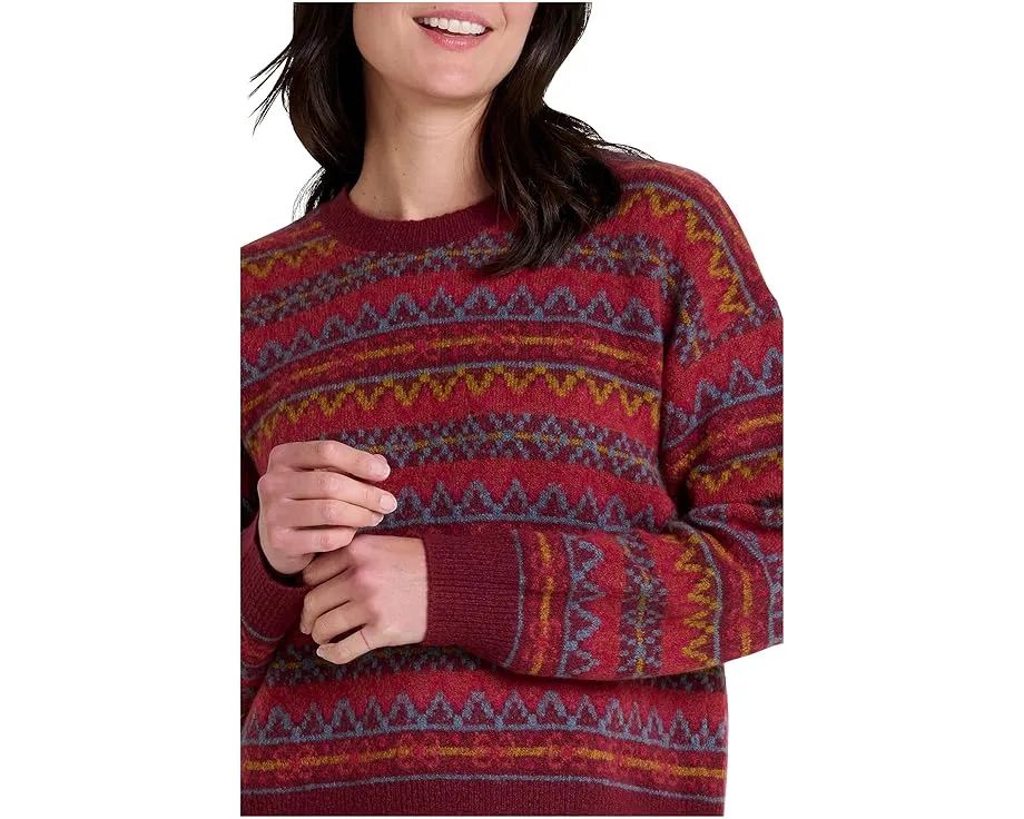 Свитер Wasatch Crew с оверсайз посадкой и рельефной резинкой Toad&Co