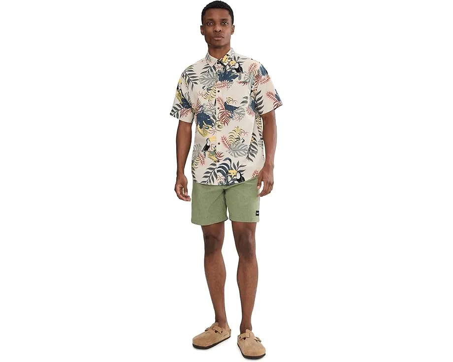 Hurley Lido Stretch Рубашка с коротким рукавом и карманом для очков