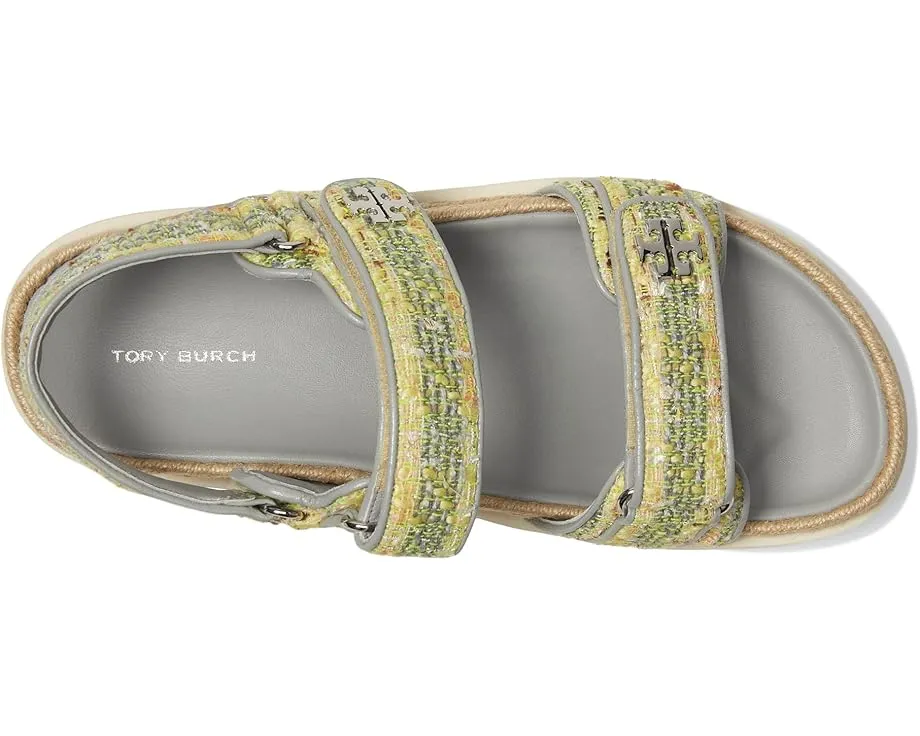 Сандалии Tory Burch Kira Rope Sport Sandal с ремешками на липучке и кожаной стелькой