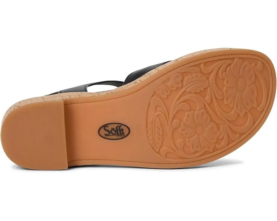 Сандалии Sofft Capri на платформе с пробковой стелькой и противоскользящей подошвой