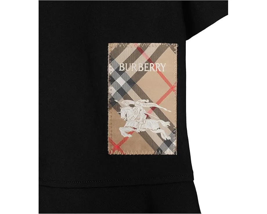 Burberry Kids платье Riley EKD Label для детей с круглым вырезом и короткими рукавами
