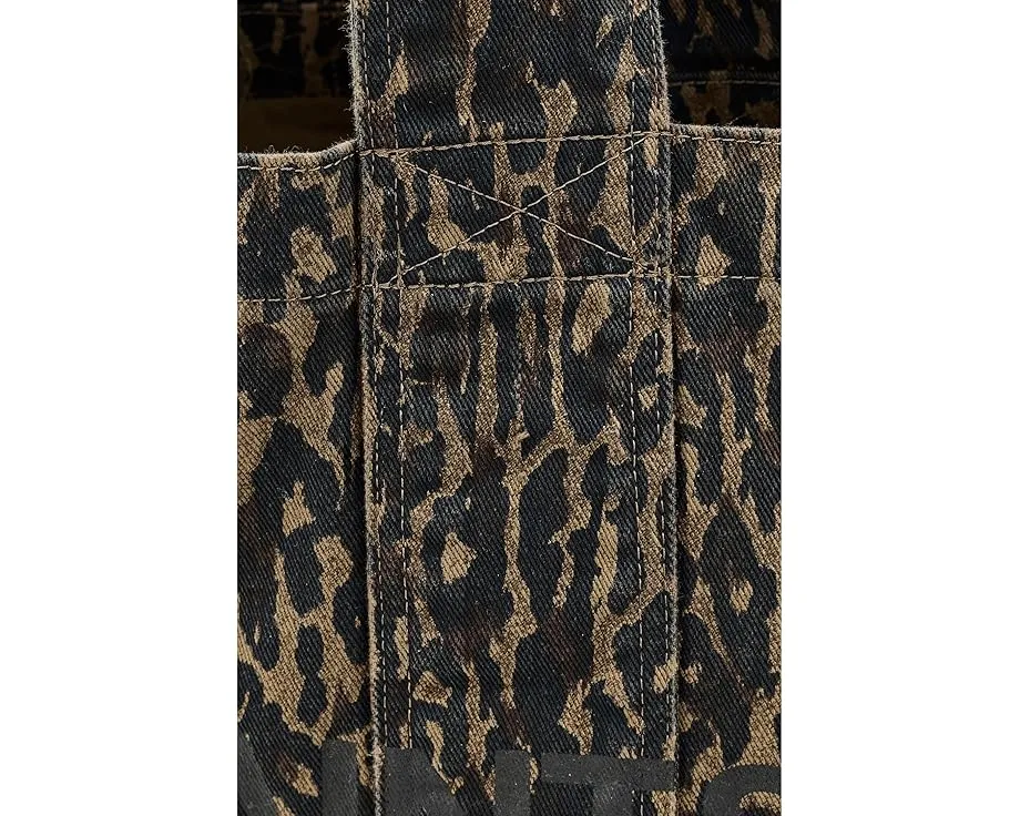 Izzy Leopard Denim Tote