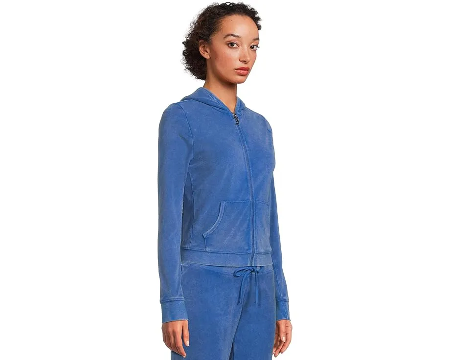 Куртка Juicy Couture из махровой ткани с графическим принтом и капюшоном