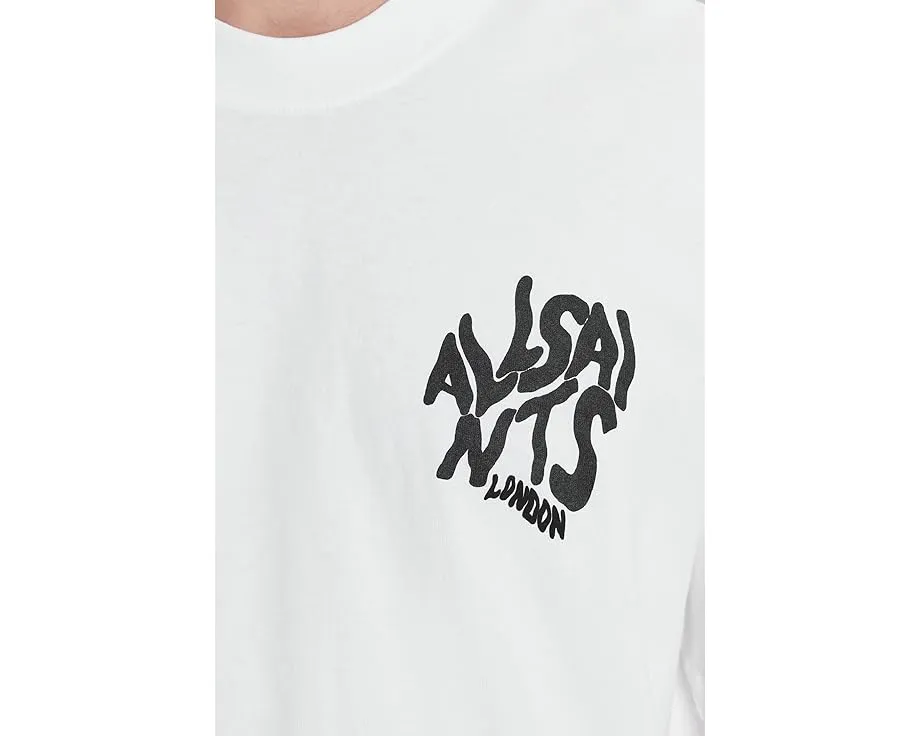 Футболка Orlando Short Sleeve Crew от AllSaints из хлопка с прямым подолом