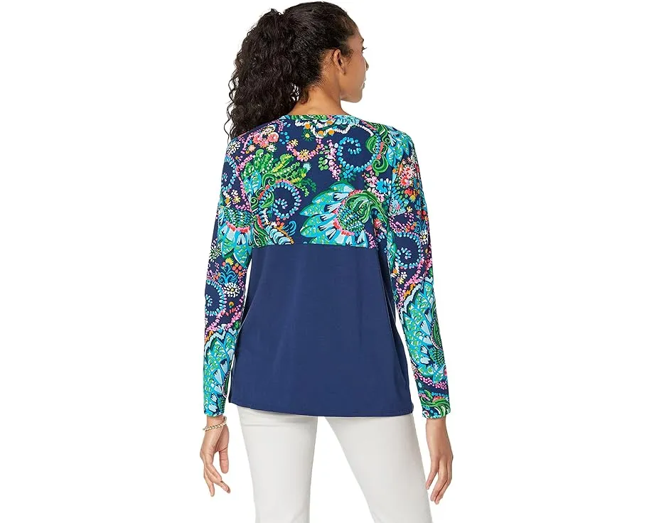 Lilly Pulitzer Finn Top с цветными блоками и принтом