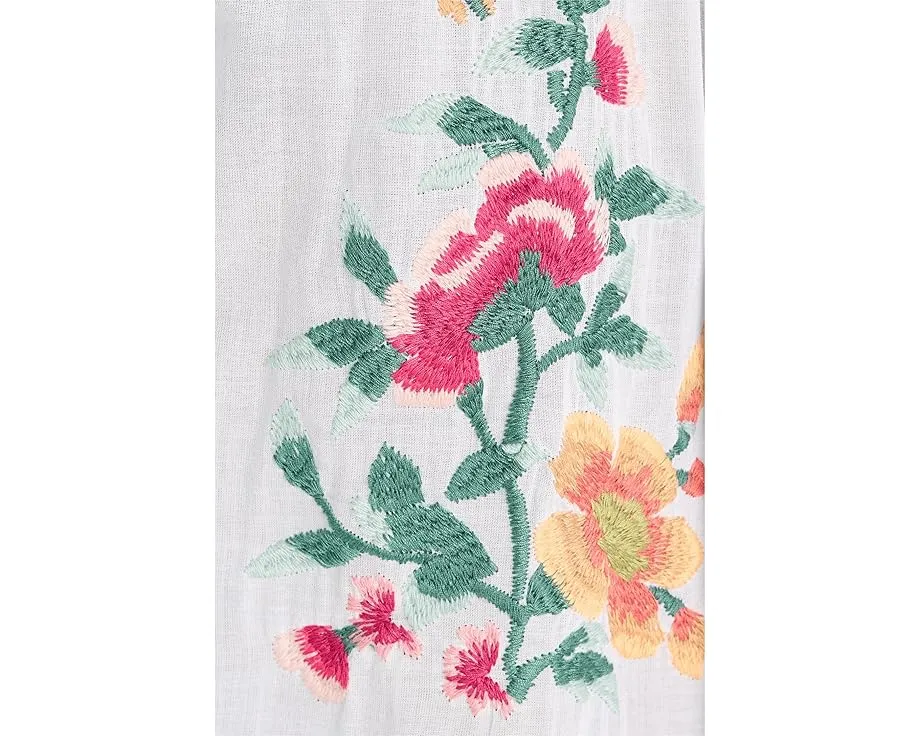 Блузка Pintuck Raglan Button Up с вышивкой от Johnny Was