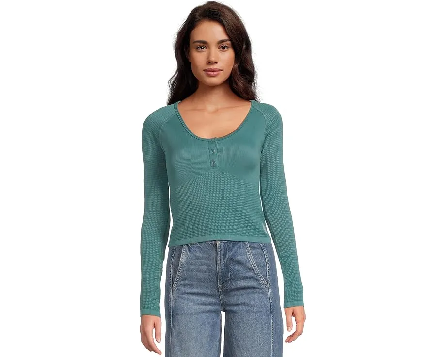 Длинная блуза FP Movement Bail Out с вырезом на спине и застежкой на пуговицы