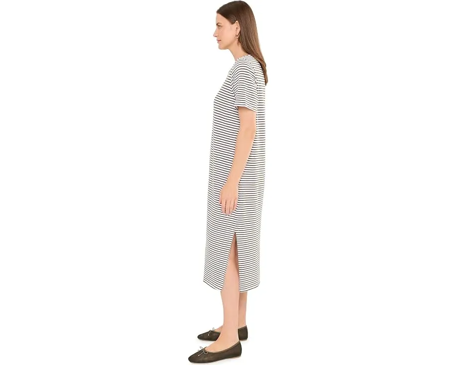 Eileen Fisher полосатое платье миди из органического хлопка