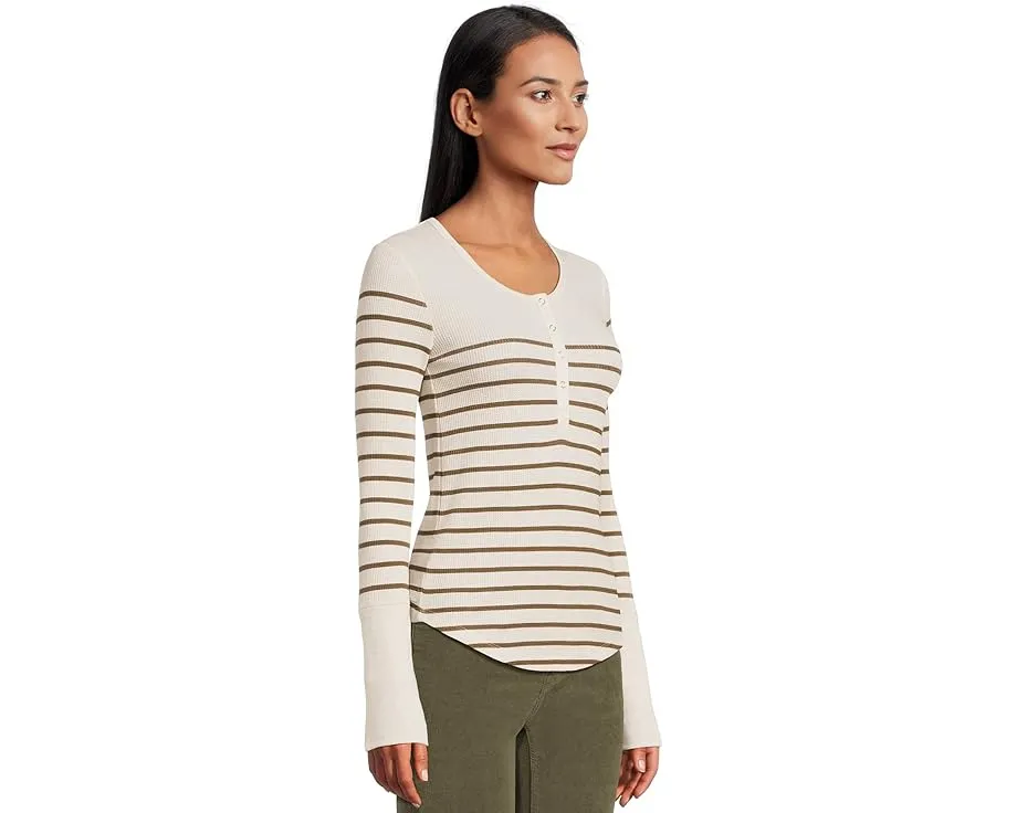 Термобелье Thermal Forever Stripe Henley с облегающим кроем и планкой на пуговицах