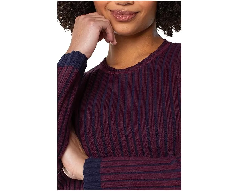 Liverpool Los Angeles свитер с длинными рукавами и круглым вырезом в рубчик