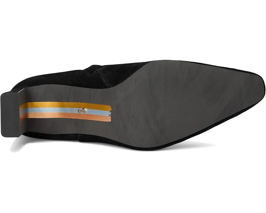 Ботильоны Saige Sam Edelman с архитектурным каблуком и застежкой-молнией