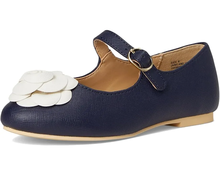 Балетки Janie and Jack с цветочным декором и ремешком на щиколотке
