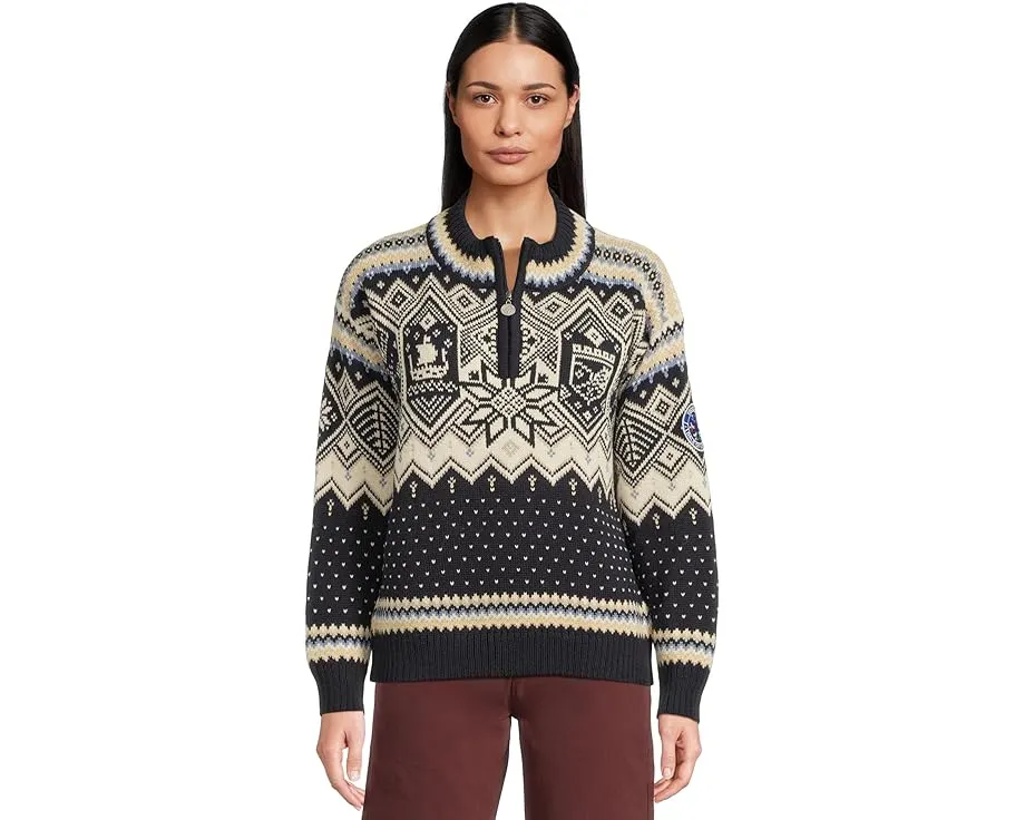 Свитер Dale of Norway Trondheim Feminine из шерсти с полузастежкой