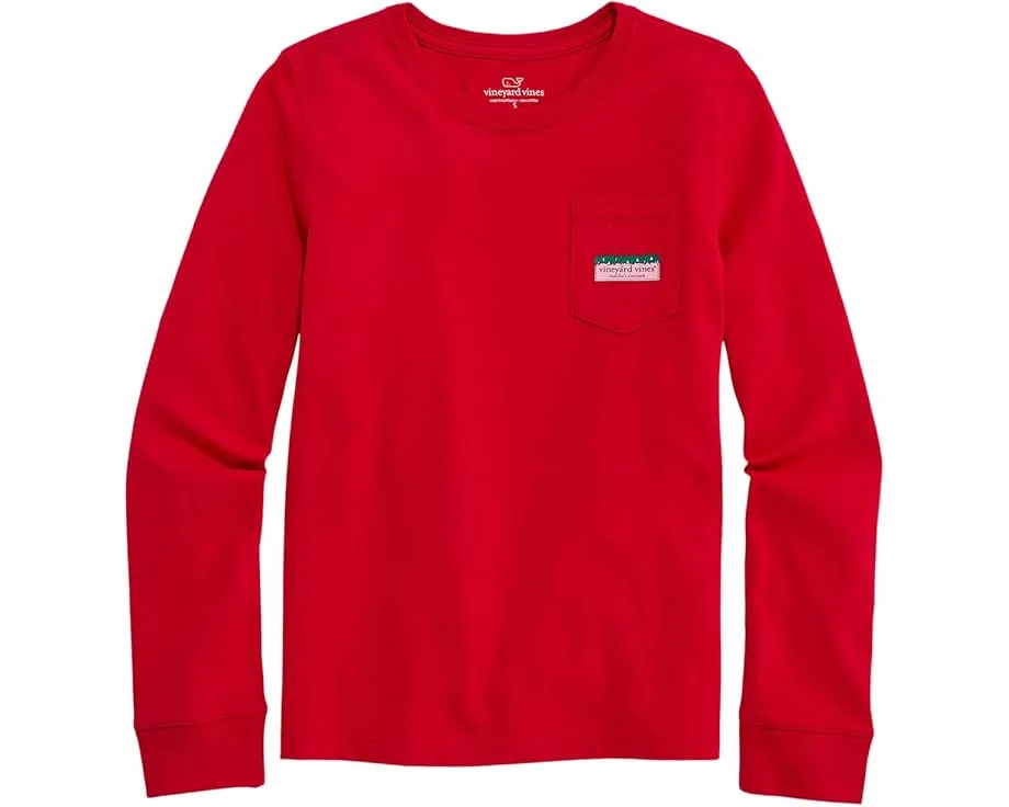 Футболка с длинным рукавом и карманом Vineyard Vines для детей