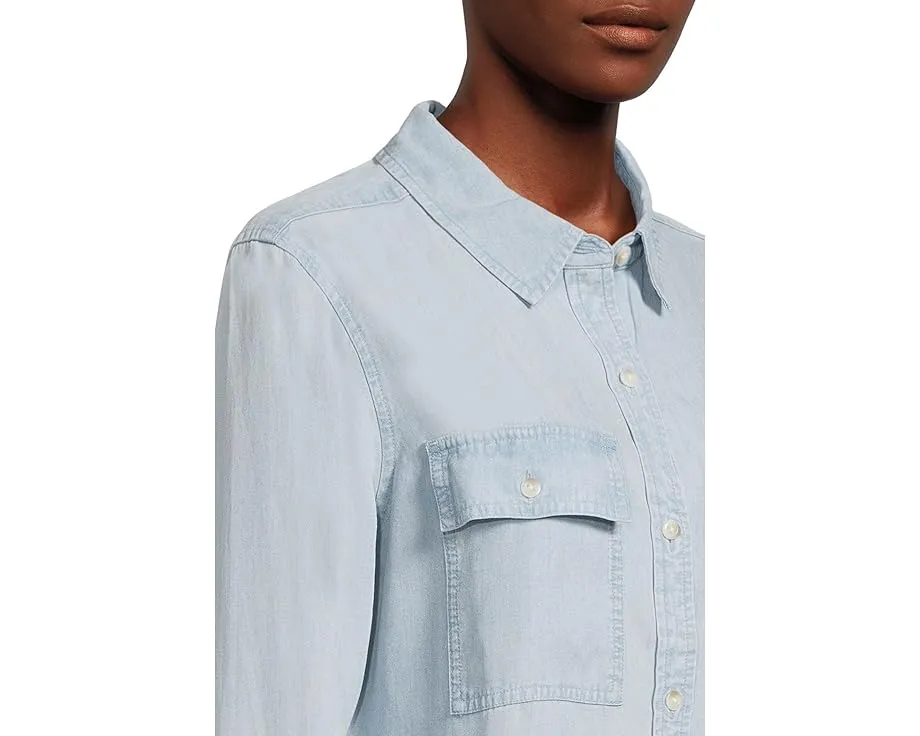 Рубашка L.L.Bean Soft Washed Tencel Utility из тенселя с карманами