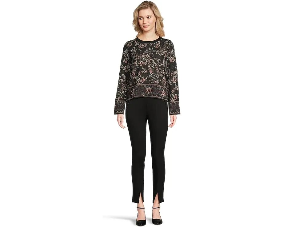 Свитер Vince Camuto с круглым вырезом и узором пейсли