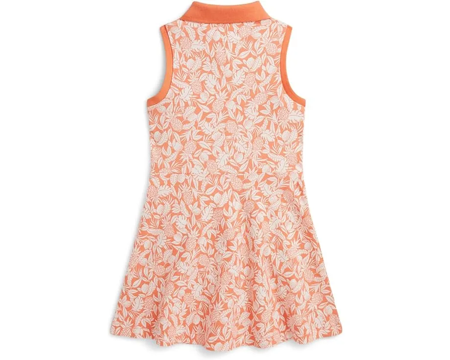 Платье-поло для девочки с ананасовым принтом и имитацией запаха Polo Ralph Lauren Kids
