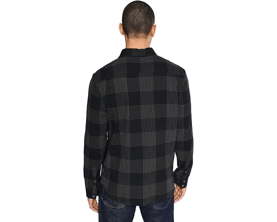 Рубашка John Varvatos Luca из модала с отложным воротником и длинными рукавами