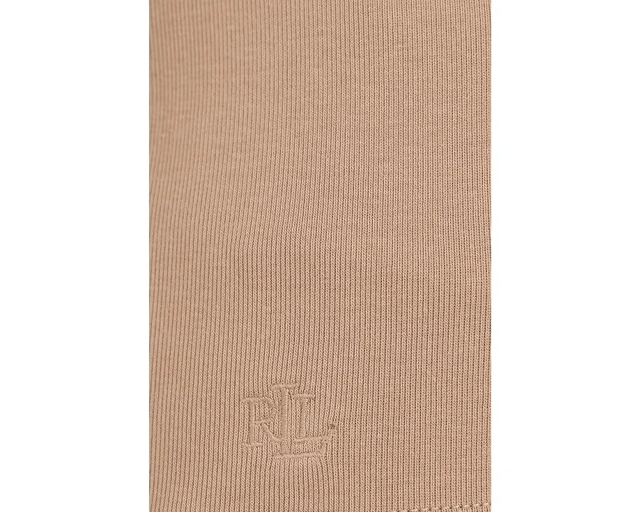 Футболка Petite Stretch Cotton Tee Lauren Ralph Lauren цвета верблюжьей шерсти