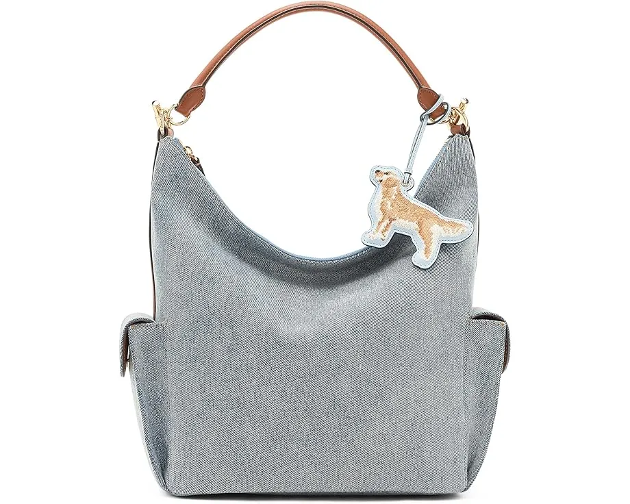 Кожаный шарм Lauren Ralph Lauren с вышивкой золотистого ретривера