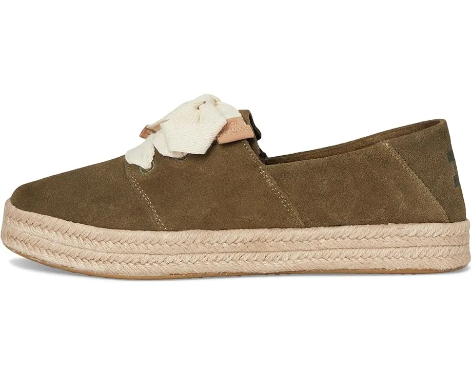 TOMS Carolina Lace Up лоферы из замши со стелькой CloudBound и шнуровкой