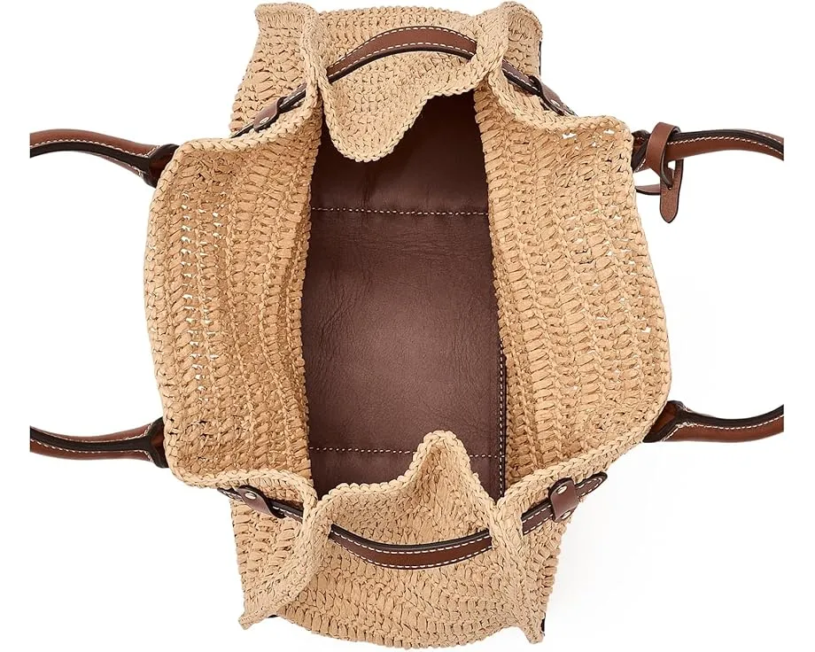Woven Straw Medium Devyn Tote Bag