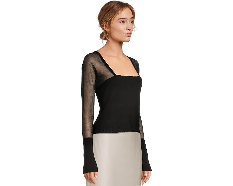 Free People Топ Night After Night с квадратным вырезом и длинным рукавом