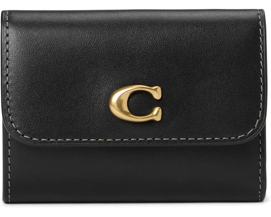 Мини-кошелек COACH Essential Card Holder из телячьей кожи на молнии