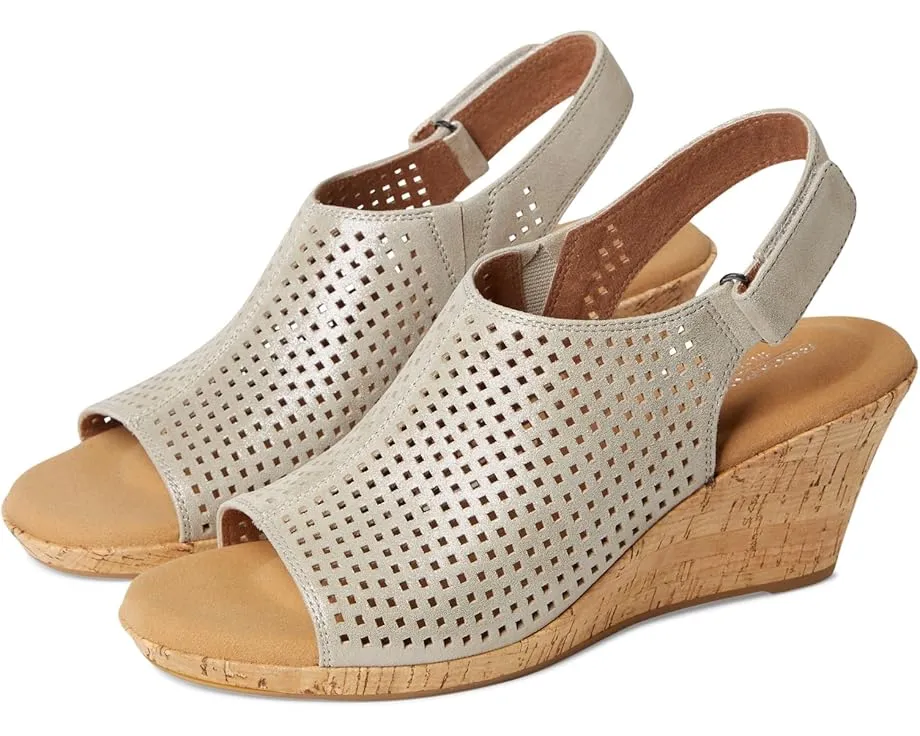 Сандалии Rockport Briah Perf Sling с открытым носком и пробковой платформой