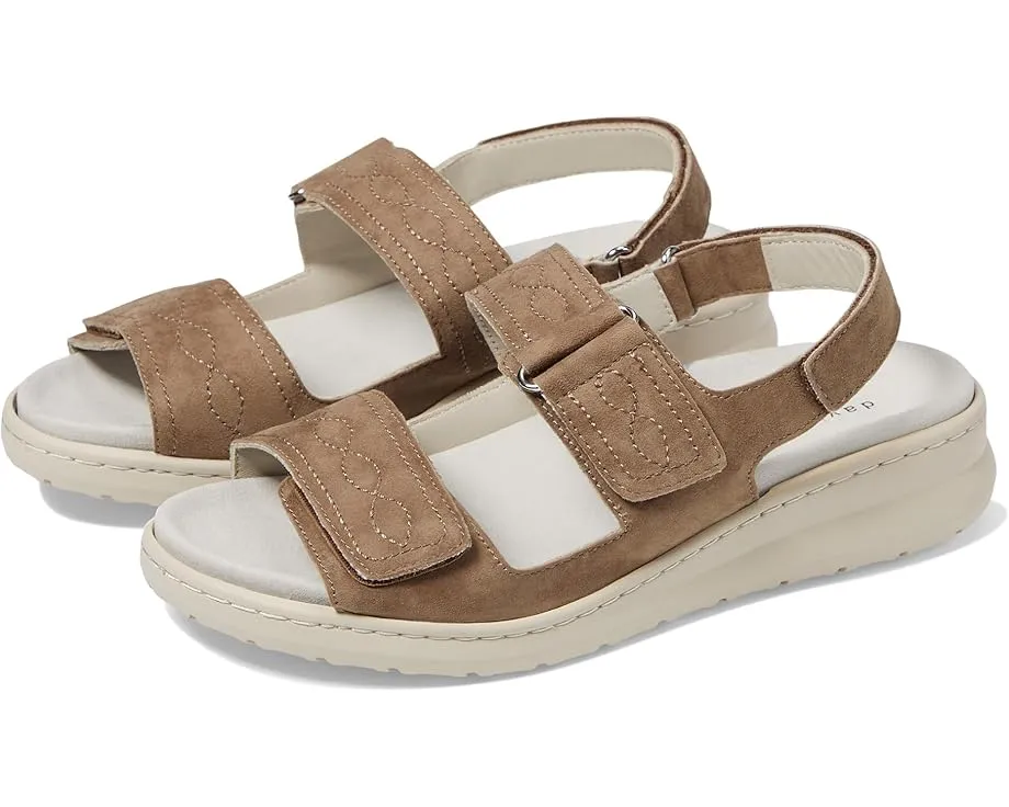 Сандалии Key с тремя липучками и стелькой из замши David Tate