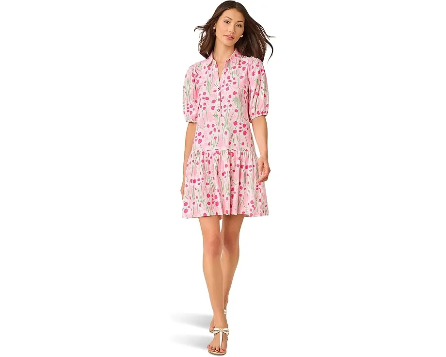 Платье Bingley от Lilly Pulitzer в стиле рубашки с цветочным принтом и рукавами 3/4