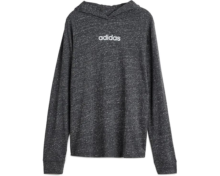 Детская футболка Adidas с капюшоном Snow Heather длинным рукавом