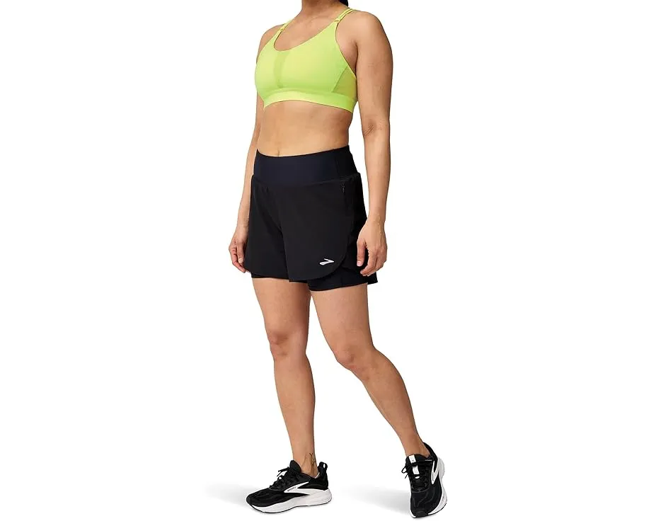 Беговые шорты-бриджи Brooks Chaser 2-в-1 длиной 5 дюймов (12.7 см) 2.0 с карманами
